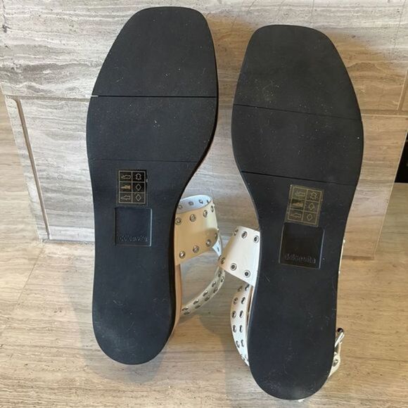 Free People Dolce Vita Panko Stud Sandals Strappy White Leather US 9 NWOB - Picture 10 of 11